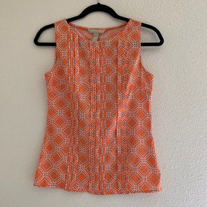 Banana Republic | Pleated front orange tank